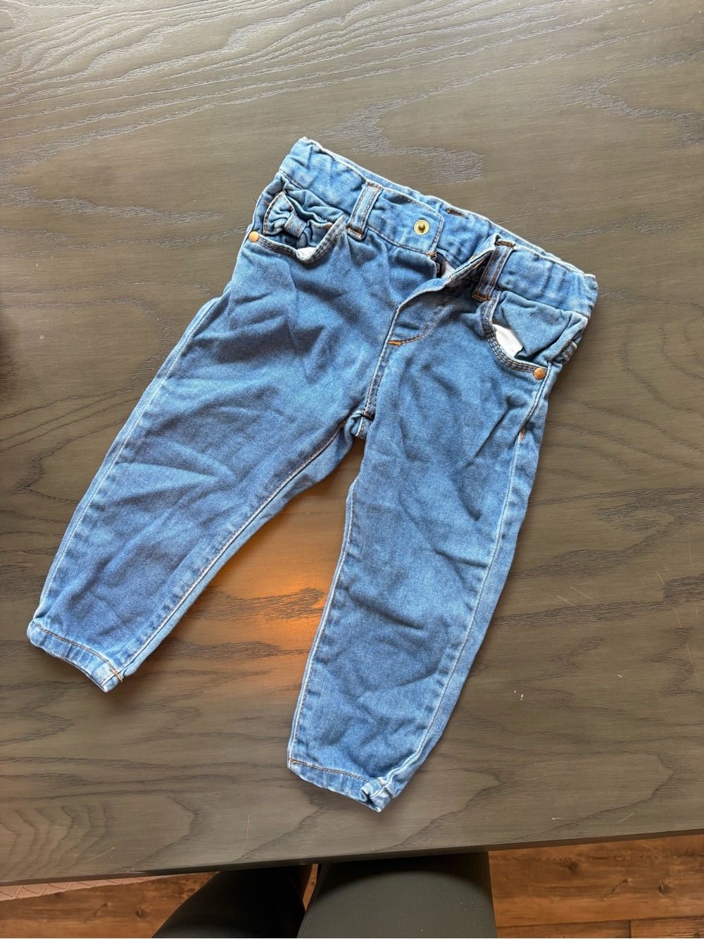 Zara Kids Light Blue Elastic-Waist Denim Jeans